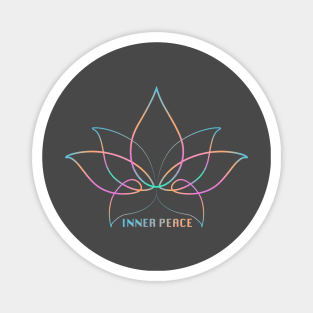 inner peace lotus Magnet